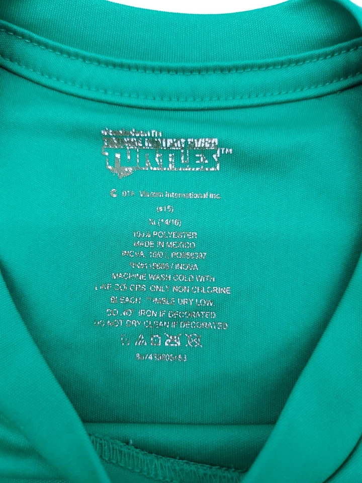 Ninja Turtles T-shirt Youth Boys (14-16) XLarge TMNT Green Graphic Print..#14758 - Image 4 of 4