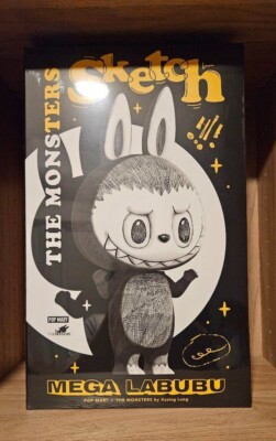 POP MART Sketch Labubu 400% Action Figure Toys Model Gift