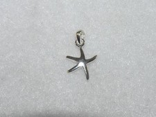 Petite Dancing Starfish Pendant Shiny Sterling Silver 3/8 inches Diameter Child