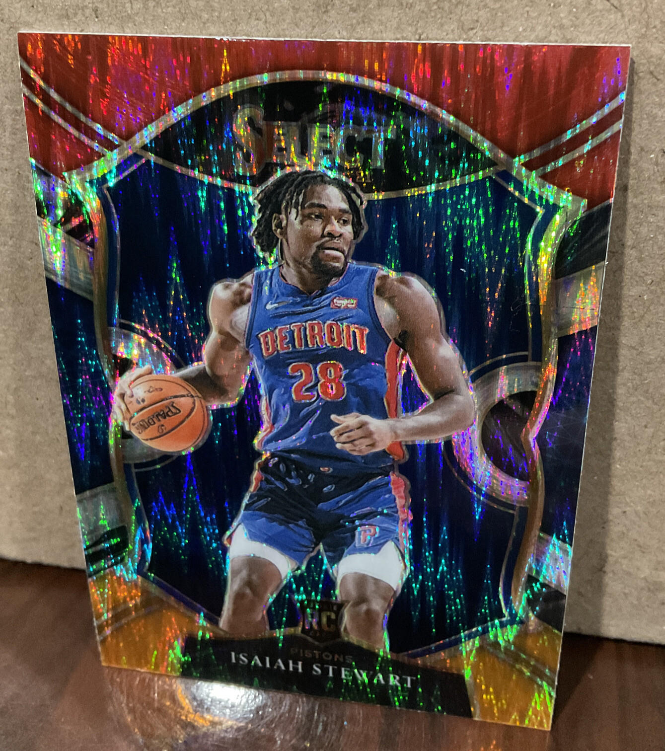 ISAIAH STEWART 2020-21 PANINI SELECT RC RED WHITE ORANGE FLASH #76 - PISTONS