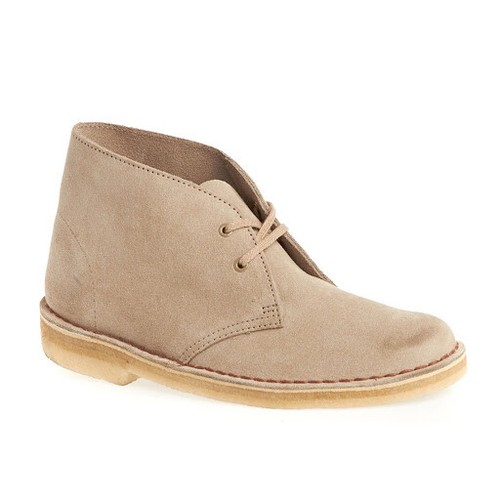 CLARKS LADIES SOFT SUEDE LEATHER SAND DESERT BOOTS, UK 3.5 - Foto 1 di 4