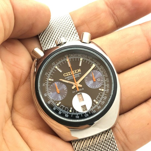 Vintage Uomo Citizen Bullhead Cronografo 8110A Automatico 38mm Giappone  Polso | eBay
