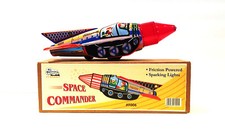 BRAND NEW TIN TREASURES SPACE COMMANDER FRICTION POWERED TIN TOY MINT
