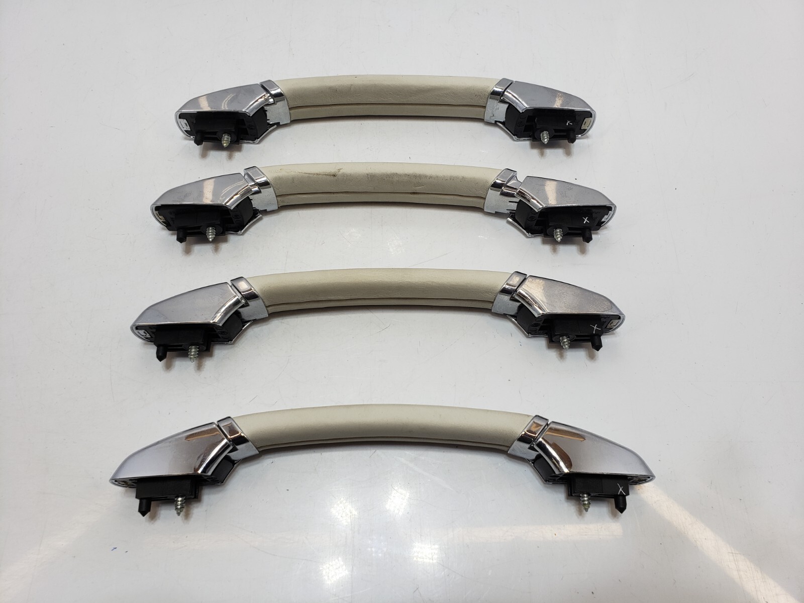 ✅ 10-18 OEM Rolls Royce Ghost RR4 Interior Roof Grab Handle Beige Chrome SET