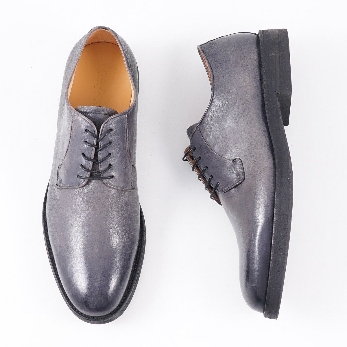 SAOLA Scarpe eleganti Campanile antiche grigio liscio pelle di vitello derby US 11 (Eu 44)