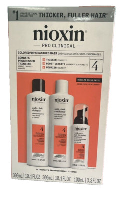 Nioxin Pro Clinical System 4, Colored, Dry, Damaged Hair, Combats Thinning