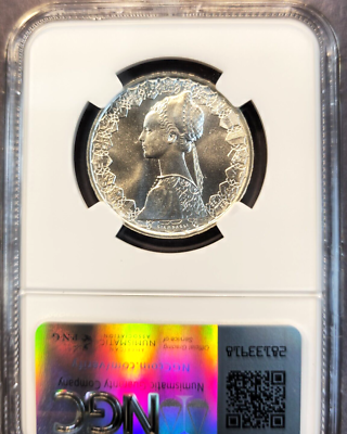 1969 ITALY SILVER 500 LIRE S500L COLUMBUS SHIPS NGC MS 68 GEM BU