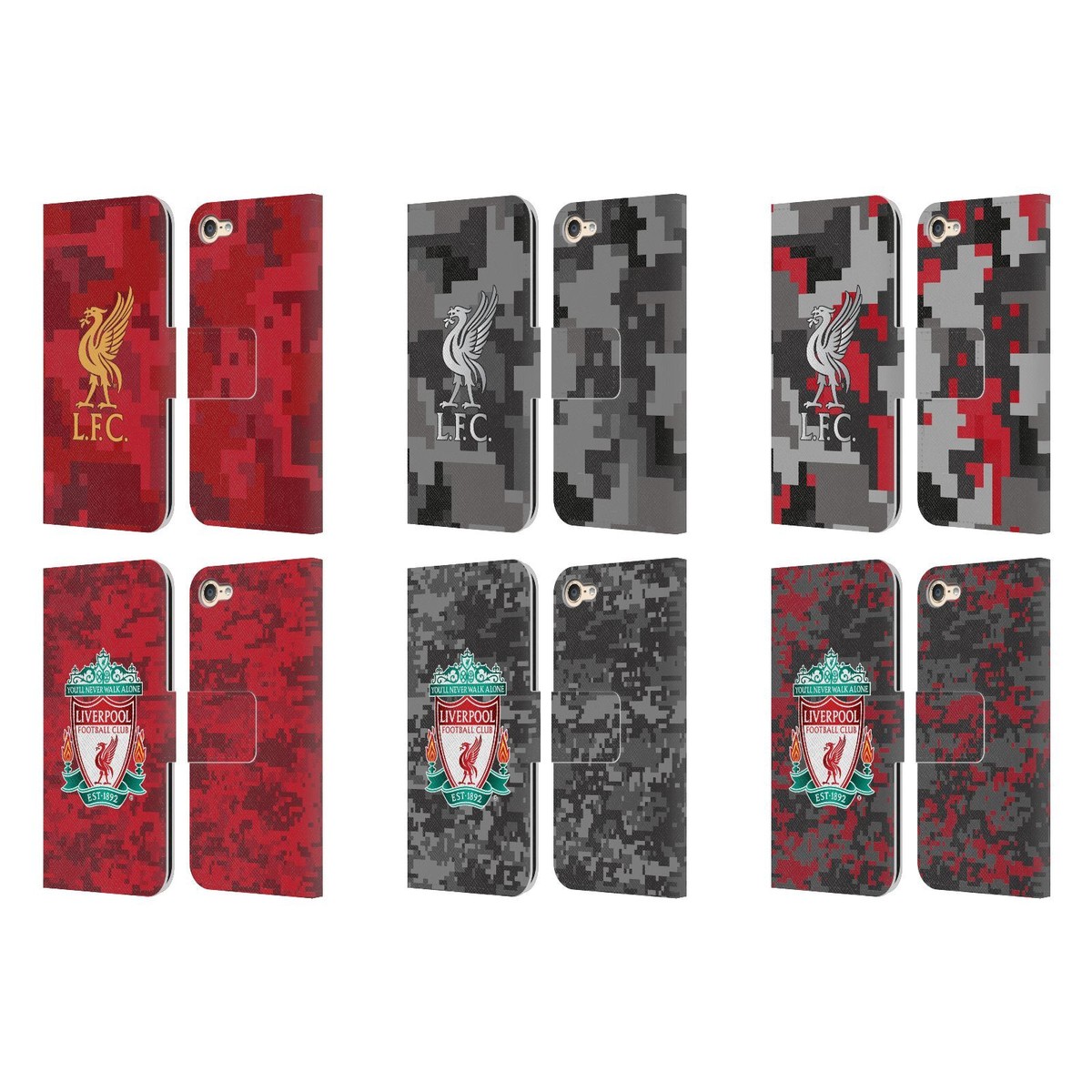 LIVERPOOL FC DIGITAL CAMOUFLAGE PU LEATHER BOOK CASE FOR APPLE