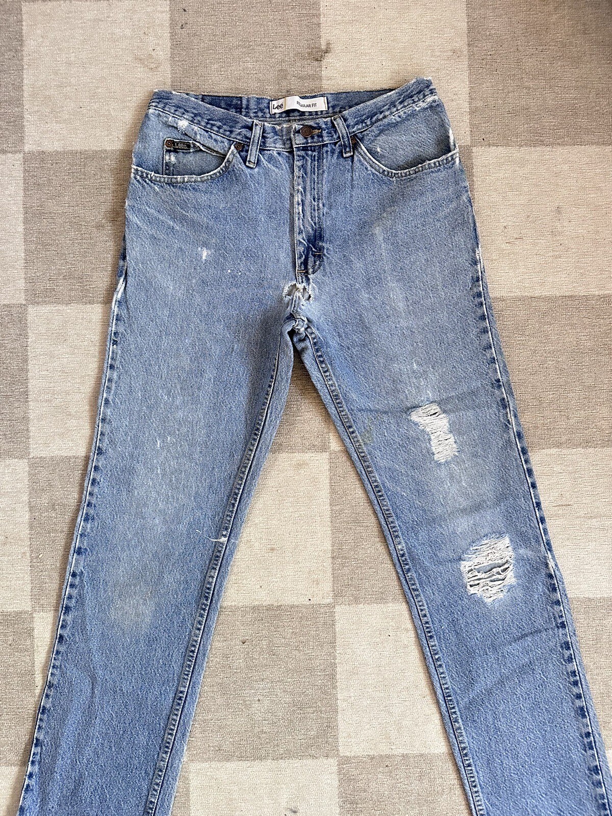 Wholesale Lot of 6 pairs VTG 32-34 Lee Distressed Salvage Jeans Vintage Thrashed