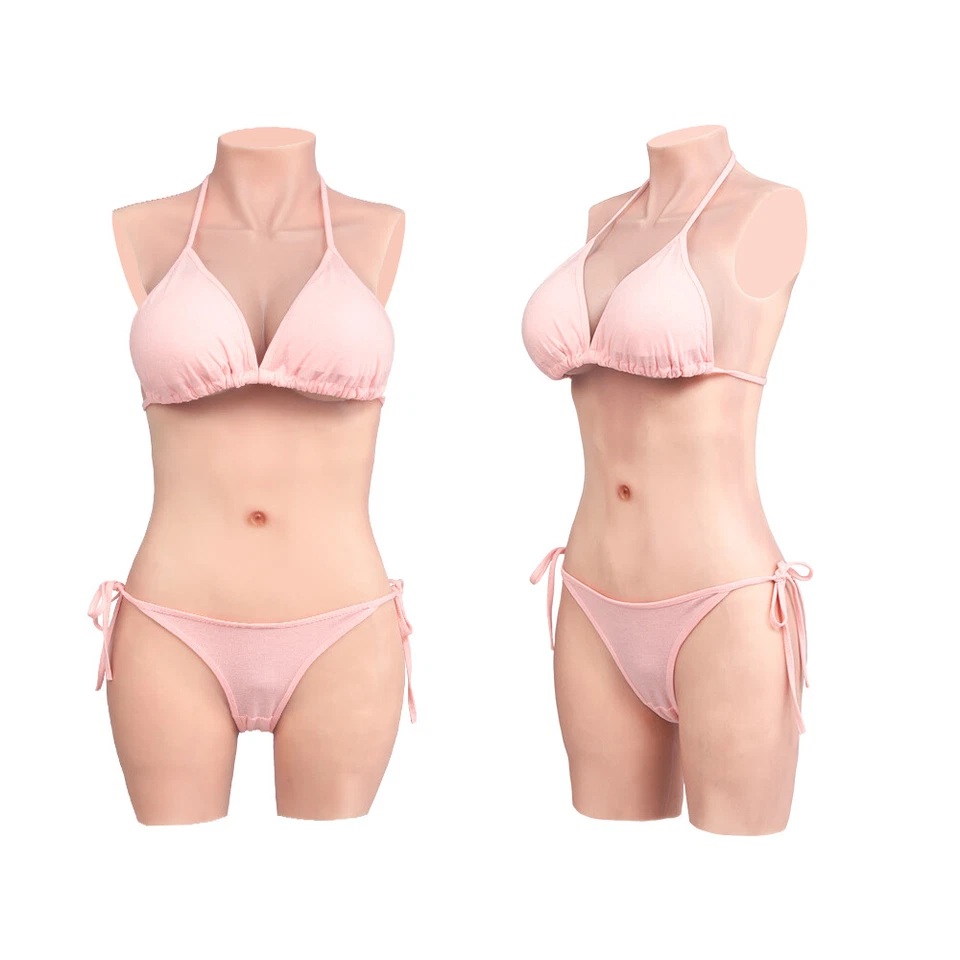 Silicone Breast Forms Realistic Body Suit Fake Vagina C Cup Crossdresser Cosplay - Image 3 of 4