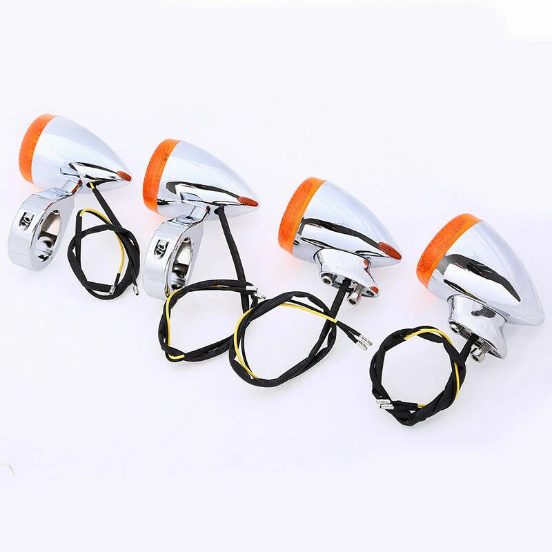 Luces intermitentes LED intermitentes de señal de giro para motocicleta 4 piezas aptas para Harley Sportster XL 1200 883 Foto 2 de 4