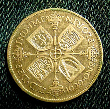 1929 Great Britain FLORIN silver ENGLAND coin NICE