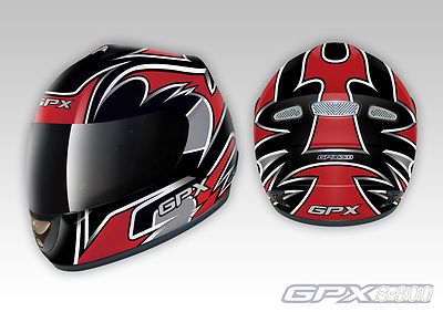 GPX S-300 Street Full Face Motorcycle Helmet Red / Blk Graphics M /L / XL "NEW" | eBay GPX S-300 Street Full Face Motorcycle Helmet Red / Blk Graphics M /L / XL "NEW" | eBay