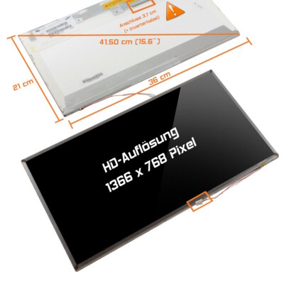 15,6'' LCD Display glossy passend für eMachines E640 E640G E642 E642G E725 E727
