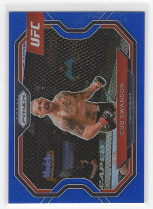 2021 Panini Prizm UFC Prizms Blue #136 Cub Swanson /199 - NM-MT