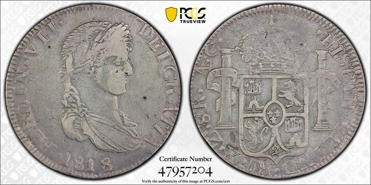 1818 Zs AG PCGS VF Detail - Zacatecas Z8.8.2 MEXICO - Silver 8