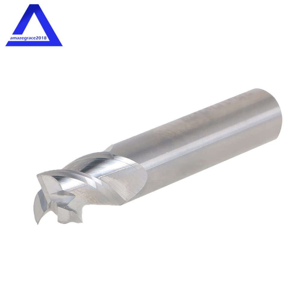 Ball Solid Carbide Metalworking Finishing End Mills 1/2" 3 Flute Carbide End Mill For Aluminum - 37° Helix, ZRN Coated, Square End 3/8 In Mill Diameter Metalworking Finishing End Mills - Foto 7
