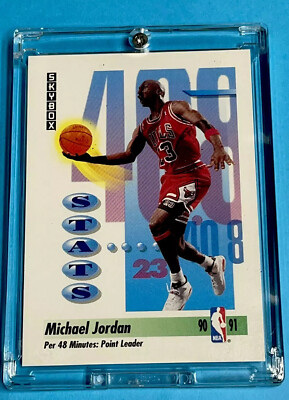Michael Jordan Card - 90 s AUTHENTIC SKYBOX INSERT SP - BULLS JERSEY #23 - MINT