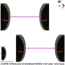 2 COPPIE FOTOCELLULE DI SICUREZZA UNIVERSALI X PROTEZIONE CANCELLI AUTOMATISMI  