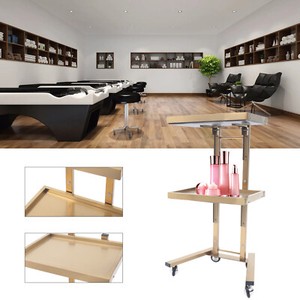 2Tier Beauty Salon Spa Trolley Rolling Utility Cart Storage Cart Stainless Steel