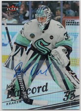 2025-26 Fleer Ultra Joey Daccord #21 Kraken SP Rainbow Foil Auto