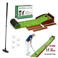 Golf Putting Mat, Practice Golf Putting Green Width: 9.8 in; Length: 9.84 ft