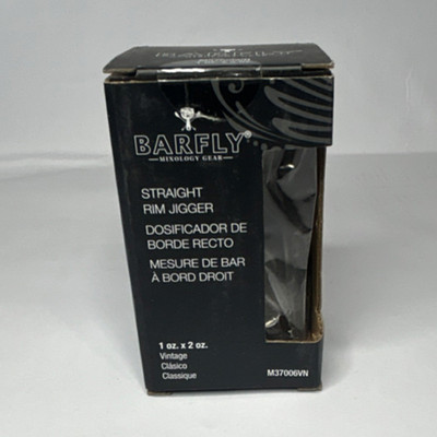 Barfly Straight Rim Jigger 1 oz x 2 oz M37006VN Mixology Gear Bartending Tool