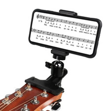 1 pc Guitar Headstock Phone Holder Clip 360  Ball Head Live Video Stand