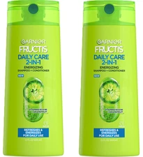 Garnier Fructis Daily Care 2-in-1 Shampoo and Conditioner, 22 fl oz, 2 Pack NEW