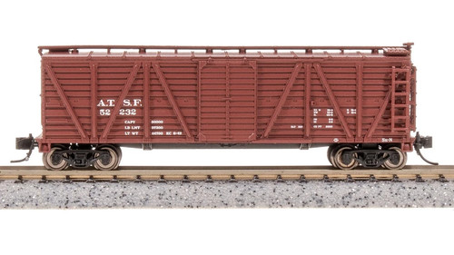 Broadway Limited escala N ~ 40' K7 coche de madera ~ sonidos de mula ~ Santa Fe #52240 | Zustand: New