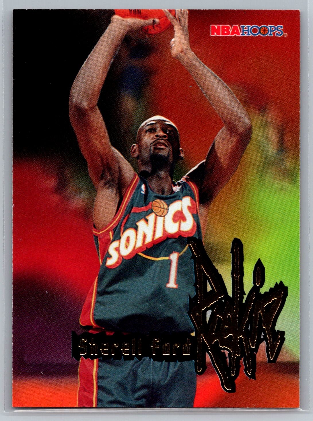 Sherell Ford 1995-96 Hoops Rookie BASKETBALL #284 Seattle SuperSonics RC