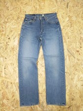 Vtg 90s 95s Mens Levis 501 USA Button Fly Trucker Blue Jeans Denim pants W29x30