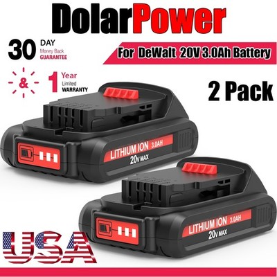 For DeWalt 20V 20 Volt Max XR 3.0AH Pack Lithium Ion Battery DCB201 DCB206 New