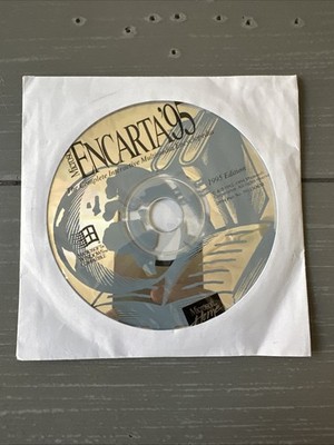 Microsoft Encarta '95, Vintage Encyclopedia CD Rom Software Disc