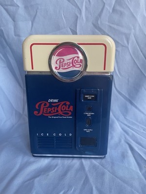 1996 Pepsi Cola Vending Machine Coin Bank Retro Soda Collectible