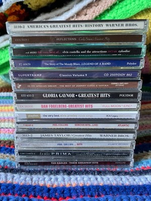 14 Classic Rock Greatest Hits CD Lot Eagles Phil Collins James Taylor Supertramp