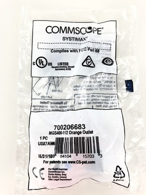 CommScope MGS400-112 GigaSPEED XL Cat6 UTP Jack, Orange