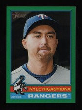 2025 Topps Heritage #638 Kyle Higashioka Chrome Green Refractor #/99
