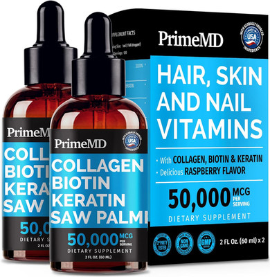Liquid Collagen Peptides for Women - Serum Complex with Biotin Vitamin, Hydrolyz
