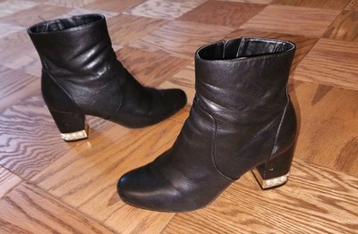 Karl Lagerfeld ParisSadie Embellished Leather Ankle Boots 5.5/6