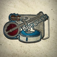 Vintage Bluegrass Belt Buckle Western Wear - country music acoustic guitar banjo