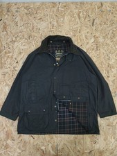 Vtg 80s Mens Barbour Beaufort A155 Hunting Fishing Cotton Waxed jacket Size C44