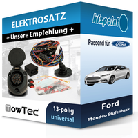für Ford Mondeo Stufenheck 09.2012-03.2022 Towtec E-Satz 13Polig Universell NEU
