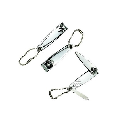 2'' Mini Finger Nail Clipper Manicure Trimmer Curved Edge, File & Key Chain ，...