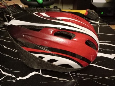 Trax Mistral S-12B Cycling Helmet - Red/Black/White - Size Medium (54-58cm)