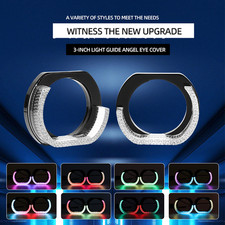 Rgb Led Angel Eyes 5d Crystal Mask Turn Singal Light Drl Halo Rings App Control
