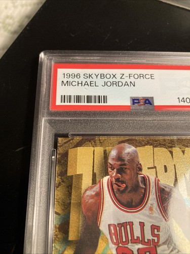 1996-97 Skybox Z-Force #179 Michael Jordan PSA 7 Graded Card NBA ZForce Zupermen - Zdjęcie 2 z 6