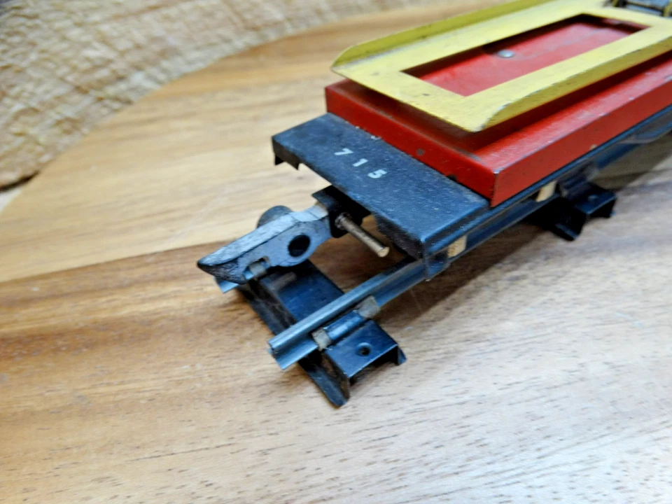 American Flyer S Gauge 33' Automobile Unloader Flat Car 715 - Image 4 of 4