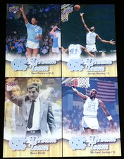 2010 NORTH CAROLINA DREAM TEAM 3D LOT: MICHAEL JORDAN/WORTHY/PERKINS/DEAN SMITH
