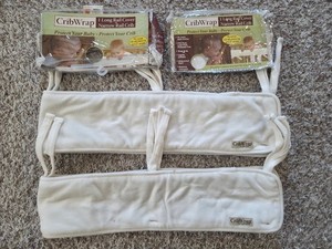 2 CribWrap Crib Wrap Long Rail Cover for Narrow Rail Crib GUC Trend Lab